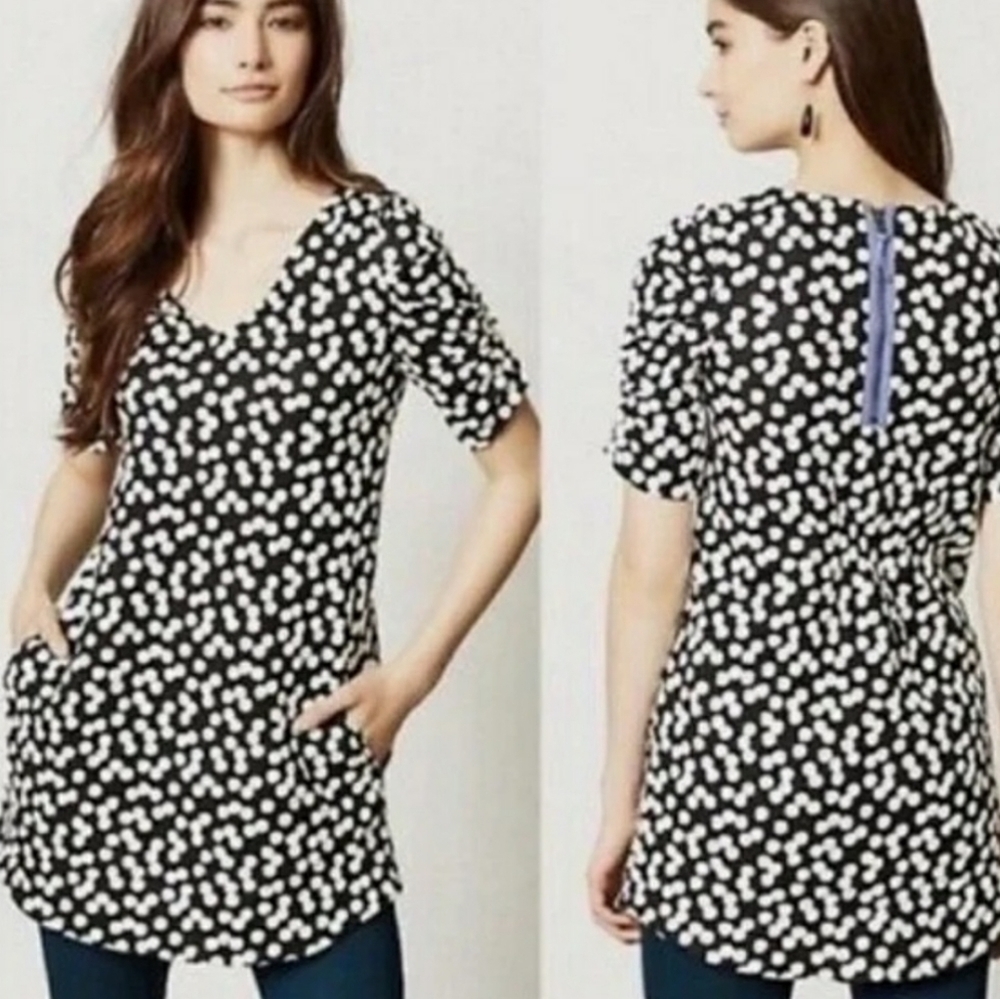 Anthropologie Delta Polka-dot Top